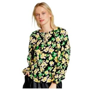 Who What Where Top Pullover Blouse Floral